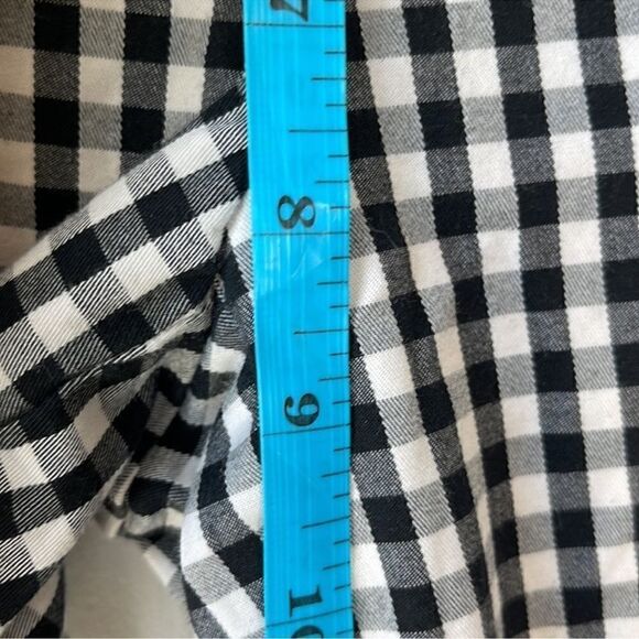 Ann Taylor Black White Checkered Cotton Blend Pants - Picture 10 of 12